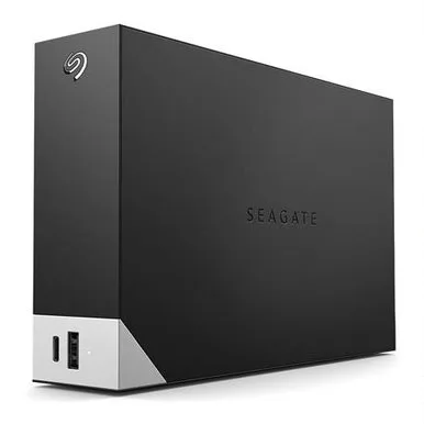 8 TB Seagate One Touch Desktop med hub, USB 3.0, Windows/Mac, 2-port USB-hub för laddning av telefon/surfplatta
