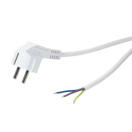 LogiLink strömkabel CEE 7/7, 1,5 m, vit, vinklad