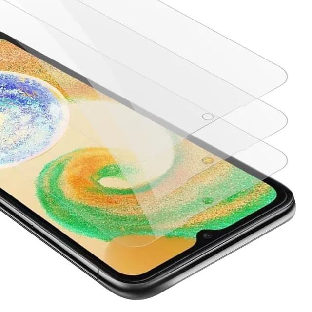 Cadorabo Samsung Galaxy A04s 3x Skärmskydd Skyddsglas