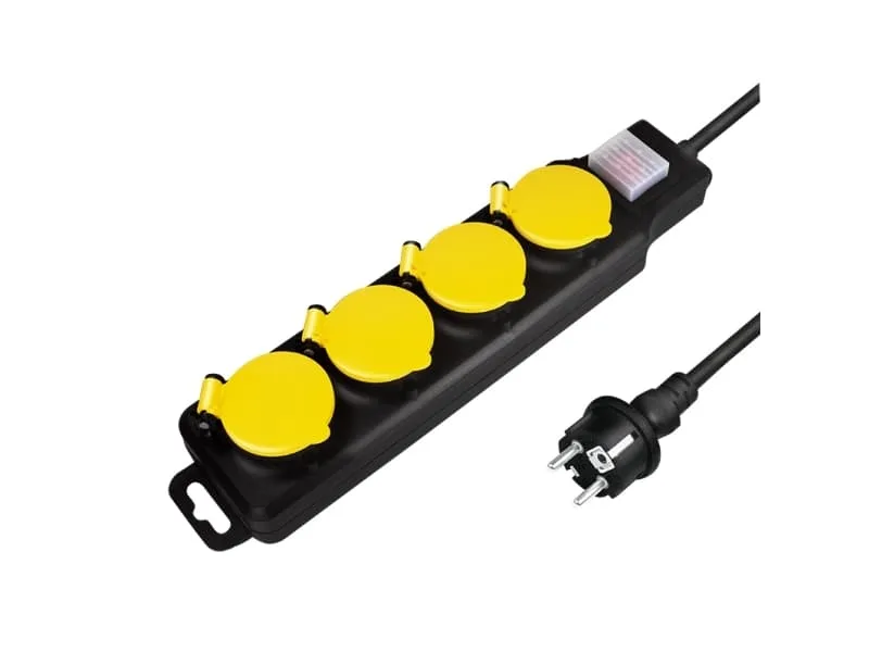 LogiLink LPS254 grenuttag 4 uttag, utomhus IP44, 1,5 m