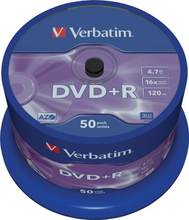 Verbatim DVD+R 4,7 GB 16x 50-pack spindel