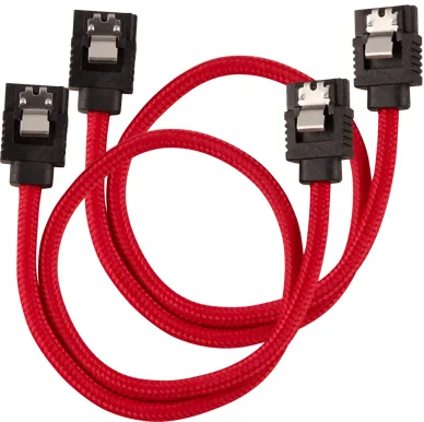 Corsair SATA-kabel Rak Röd 30cm 2-pack