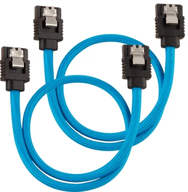 Corsair SATA-kabel Rak Blå 30cm 2-pack