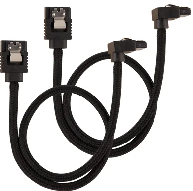 Corsair SATA-kabel Vinklad Svart 30cm 2-pack