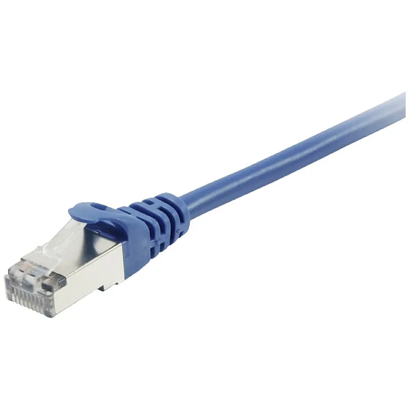 Equip 605630 RJ45 Nätverkkabel, Patchkabel CAT 6 S/FTP 1.00 m Blå guldpläterad kontakt 1 st