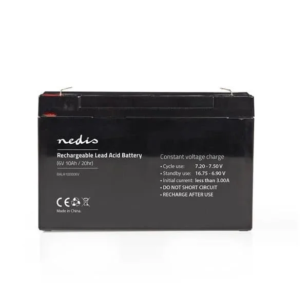 Nedis Laddningsbart blybatteri 6V 10000mAh