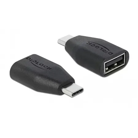 Delock USB-dataskydd Type-C till Type-A svart