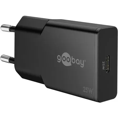Goobay USB-C PD GaN-snabbladdare, slim, 25 W