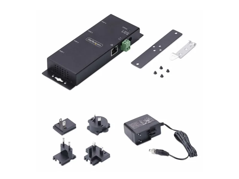 StarTech.com enhetsserver med 4 portar, seriell till Ethernet, RS232