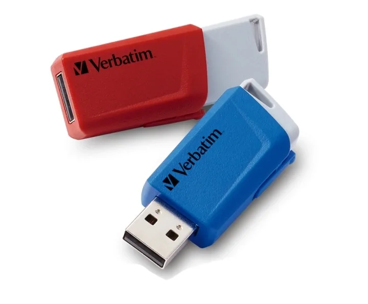 Verbatim Store 'n' Click USB 3.0 2 x 32 GB röd och blå