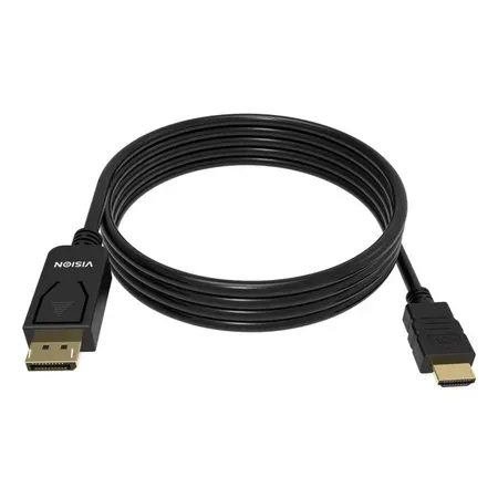 Vision TC 2MDPHDMI8K/BL adapterkabel DisplayPort till HDMI, 2 m, svart