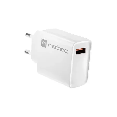 Natec Ribera 18 W USB-A-laddare vit