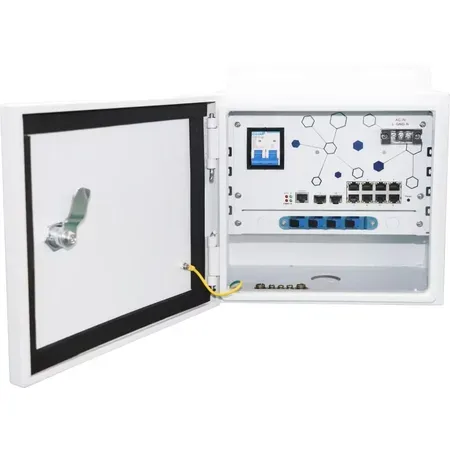 Ernitec utomhus hanterad L2-industriswitch, 8 gigabitportar och 2 SFP-platser