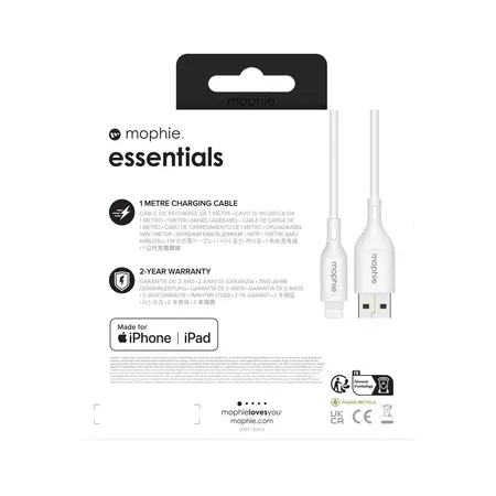 mophie USB-A till Lightning-kabel, 1 m