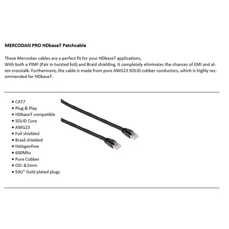 PRO HDbaseT 5,0m, KAT7 S/FTP