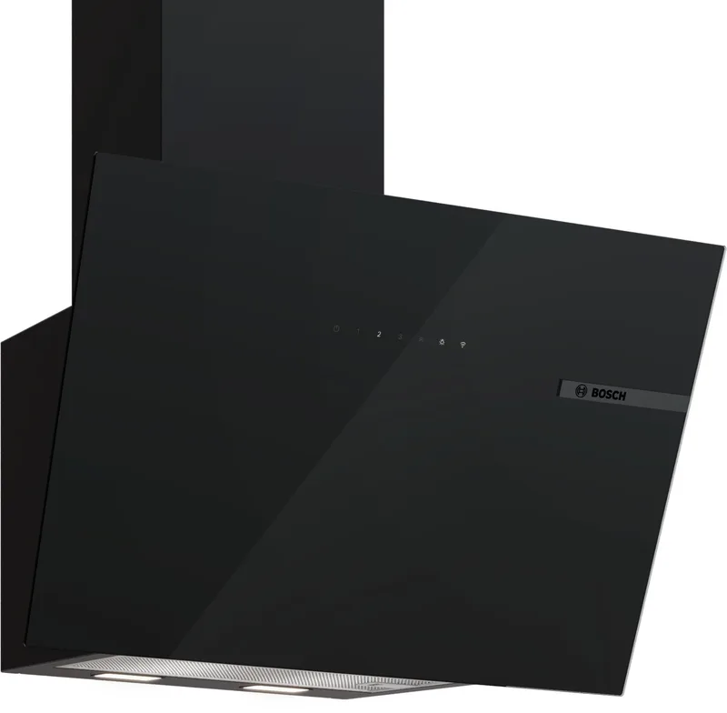 Bosch Serie 6 DWK67PN61 köksfläkt, svart glas, 60 cm