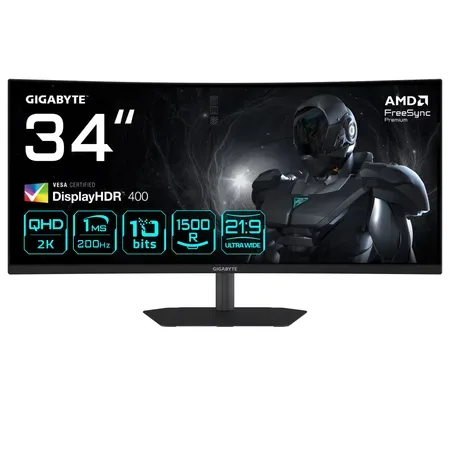 GIGABYTE G34WQC2 datorskärm 34" 3440 x 1440 UltraWide QHD svart