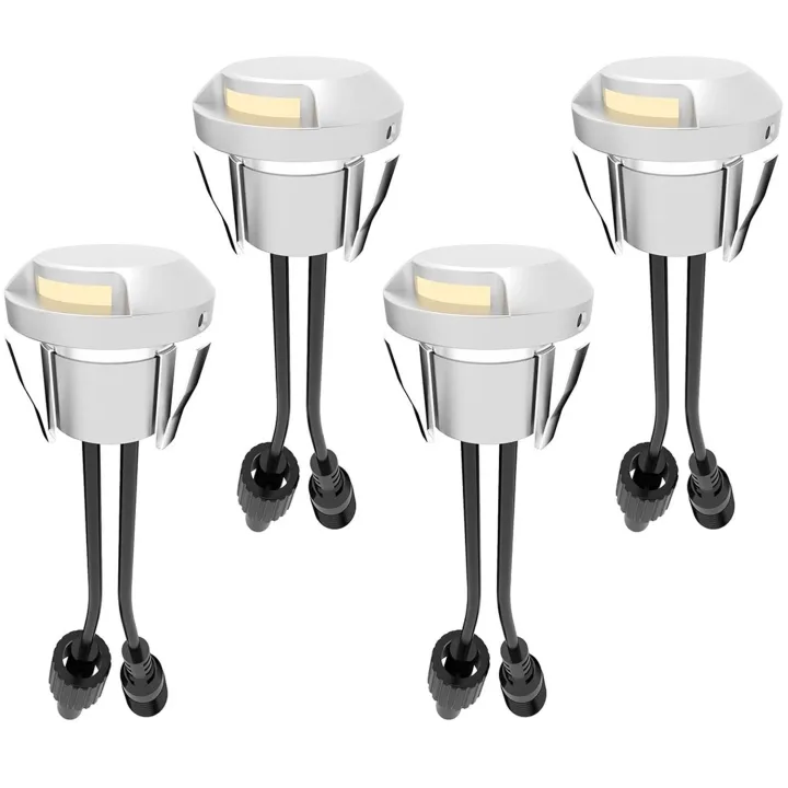 Llitt Allan Steplight kit 4-pack inkl strömadapter 12V 3000K 5lm IP67