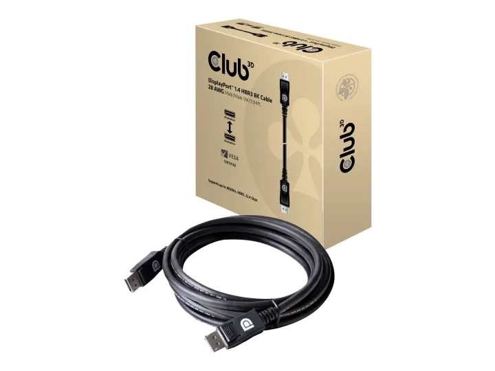 Club 3D DisplayPort-kabel hane till hane, 3 m