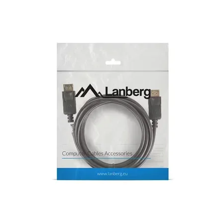 Lanberg DisplayPort-kabel, DisplayPort till DisplayPort, 3840 x 2160 pixlar, 120 Hz, guld