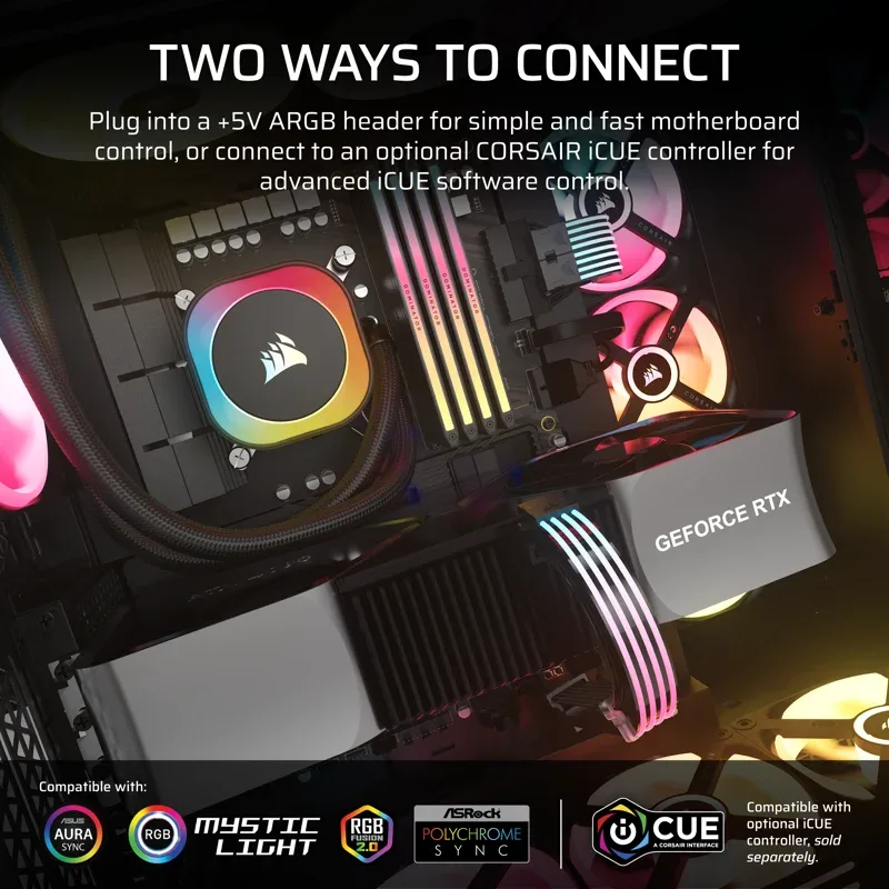 Corsair iCUE ARGB PSU-kabellister