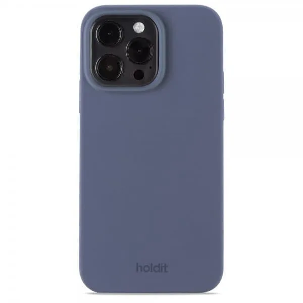 Holdit iPhone 15 Pro Max Skal Silikon Pacific blå
