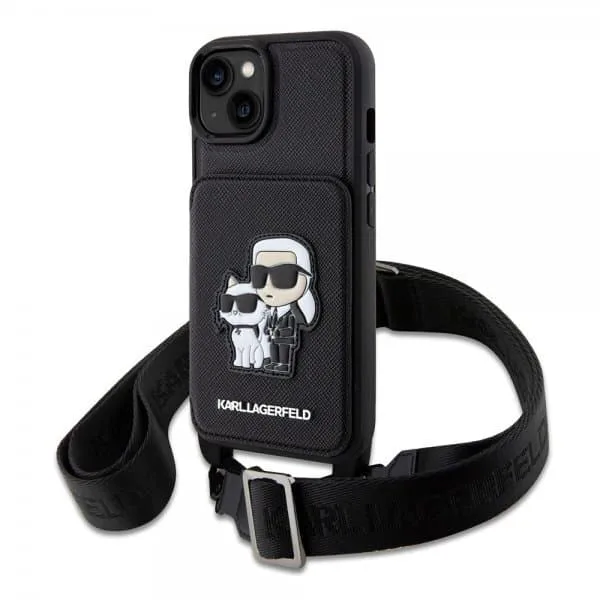 Karl Lagerfeld iPhone 14 Skal Crossbody Cardslot Cover