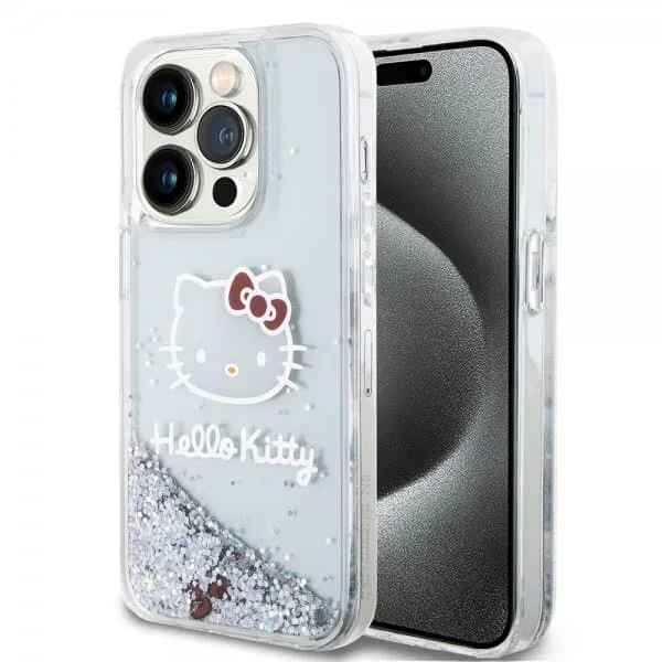 Hello Kitty iPhone 15 Pro Skal Liquid Glitter