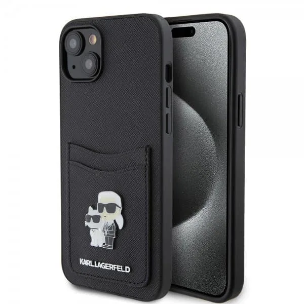 Karl Lagerfeld iPhone 15 Skal Saffiano Double Cardslot
