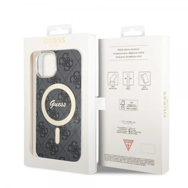 Guess iPhone 14 Skal 4G Pattern MagSafe