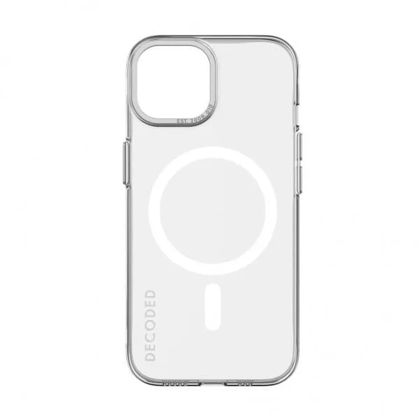 Decoded iPhone 15 skal i återvunnen plast, transparent