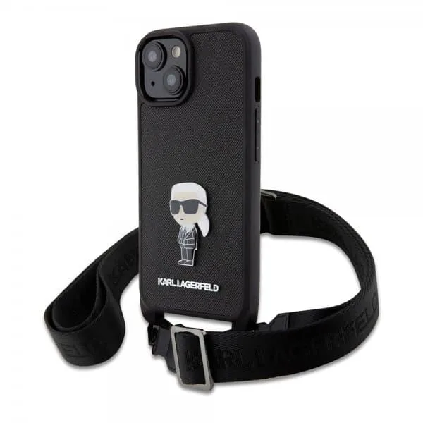 Karl Lagerfeld iPhone 15 Plus Skal Saffiano Crossbody