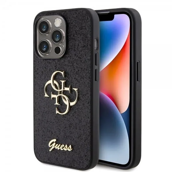 Guess iPhone 15 Pro Skal Fixed Glitter