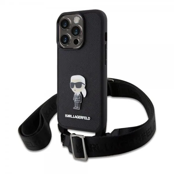 Karl Lagerfeld iPhone 15 Pro Skal Saffiano Crossbody