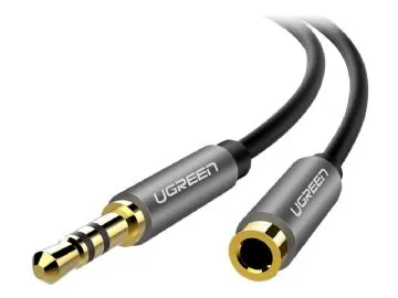 Ugreen - Förlängningskabel till hörlurar - mini-phone stereo 3.5 mm hane till mini-phone stereo 3.5 mm hona - 2 m - dubbelt skärmad - svart