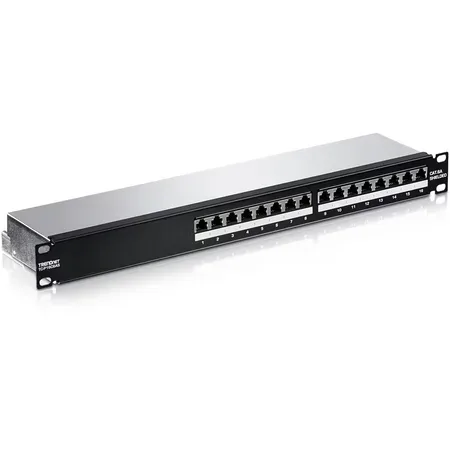 TRENDnet TC-P16C6AS patchpanel, 16 portar