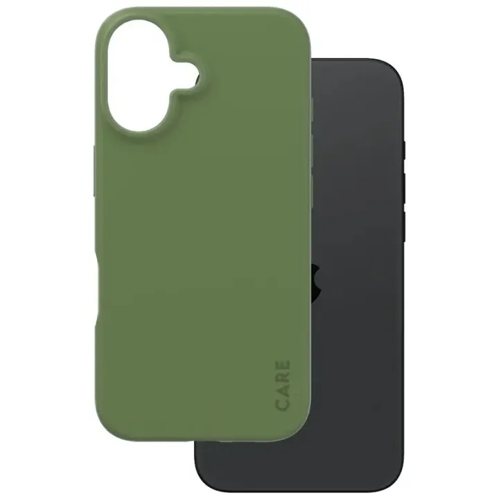 PanzerGlass CARE Fashionable mobilskal till iPhone 16, grön