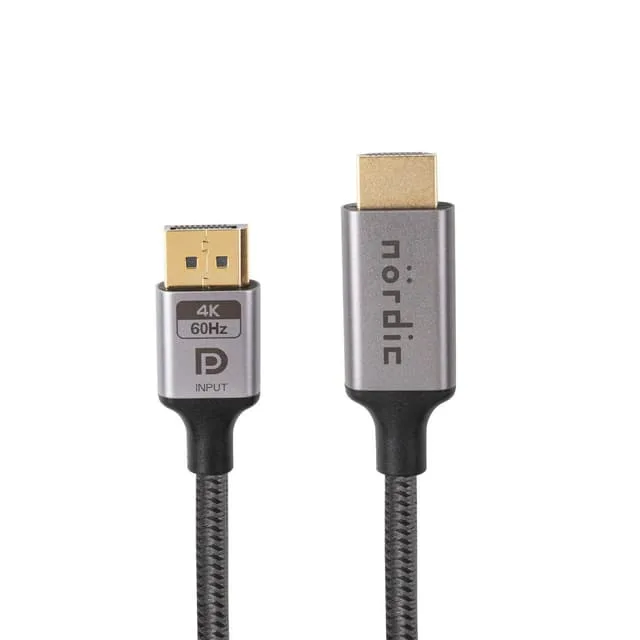 NÖRDIC 1m Displayport till HDMI