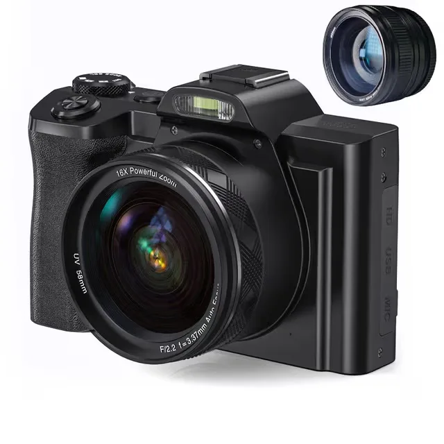 Digitalkamera 4K, 48MP, CMOS, 16x zoom, självutlösare