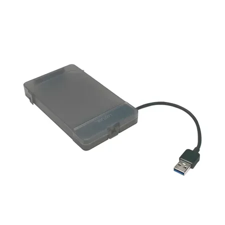 LogiLink AU0037 hölje för 2,5-tums HDD/SSD, grå, USB 3.2