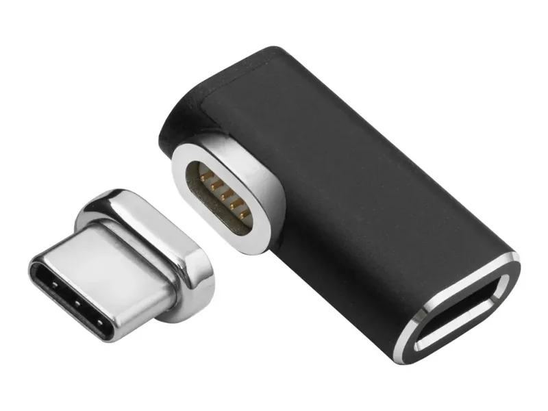 MicroConnect magnetisk USB-C-adapter, vinklad, 100W (USB3.1CCMF-MAGNETIC)