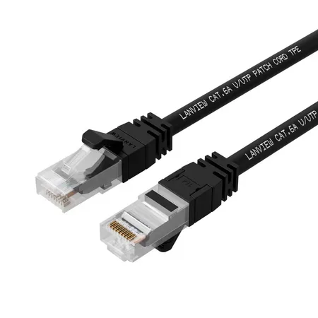 Lanview CAT6A S/FTP nätverkskabel 30 m, svart LSZH