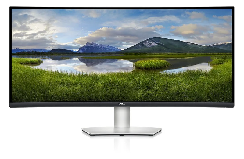 34" Dell S3423DWC, Curved VA 3440x1440, 4 ms, 100Hz FreeSync, 1800R, höjdjusterbar, 2xHDMI/DP/USB-C 65W, USB 3.2-hubb