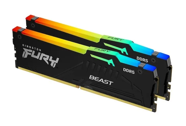 16 GB (2x8GB) DDR5-5200 Kingston FURY Beast RGB CL40, XMP