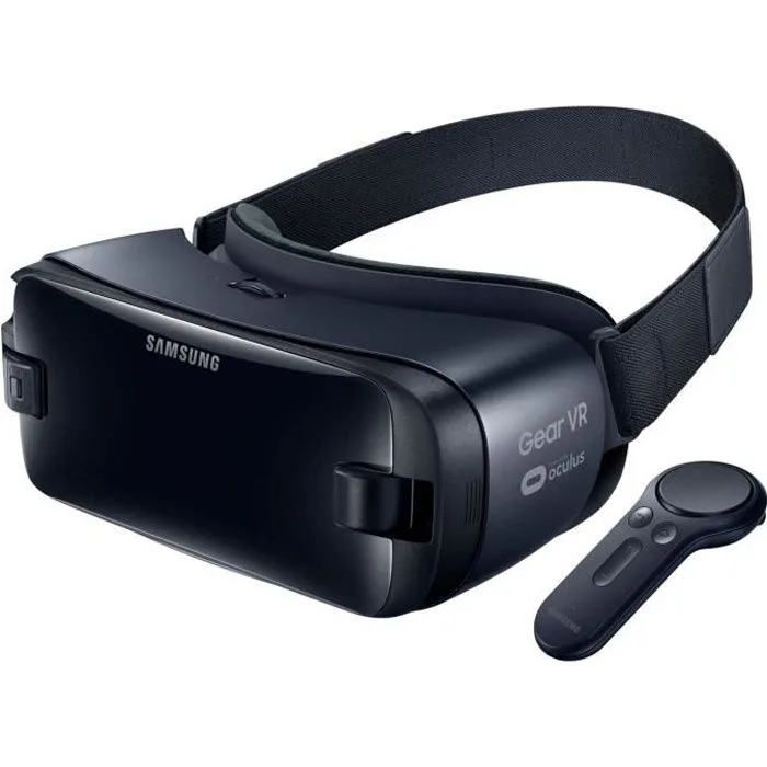 Samsung hörlurar Gear VR med grå kontroll.