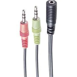 shiverpeaks Headset Y-Adapter TRRS Buchse 3,5mm CTIA 0,15m