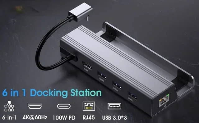 NÖRDIC Steam Deck dockningsstation 1 till 6