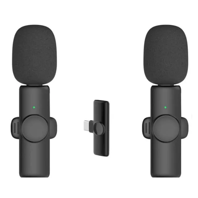 USB-C 2,4 GHz trådlös Lavalier-mikrofon (2 Mics+1-mottagare)