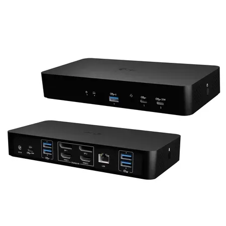 i-tec Universal Intelligent Dual Display Docking Station 2xDP 2x HDMI 2xUSB-C 10Gbps 1x PD 20W 5x US
