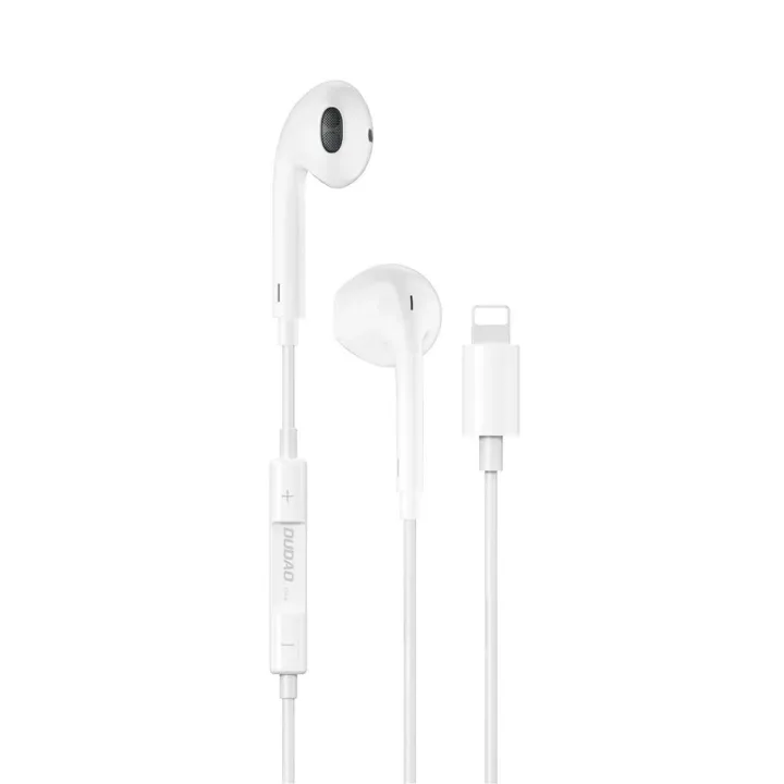 Dudao X14+ In-ear hörlurar med mikrofon Lightning vit